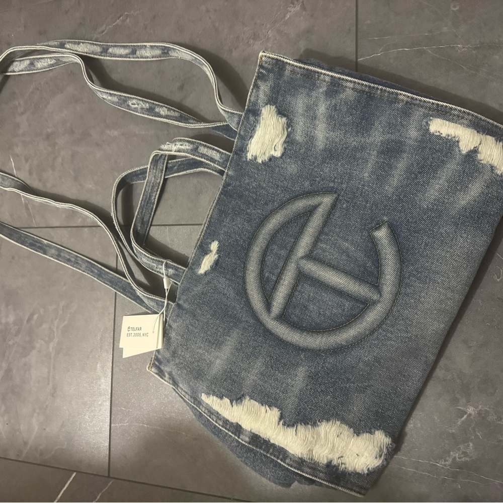 Telfar Denim Tote Bag